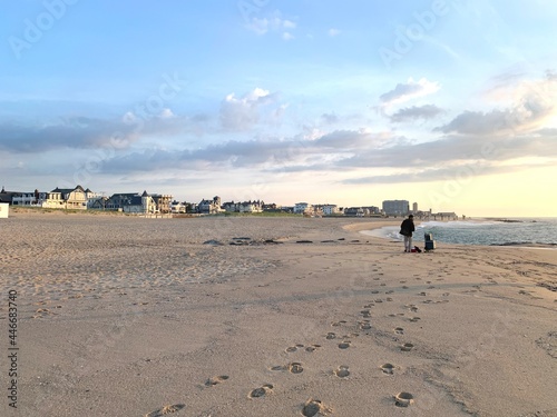 walking on the beach