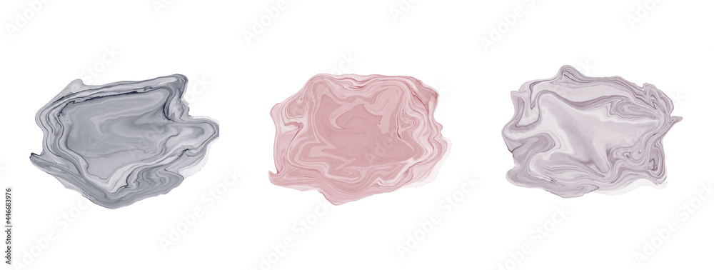 Naklejka premium Abstract art hand paint isolated on white background.