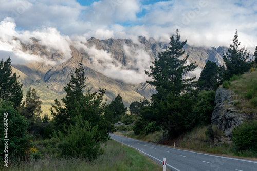The Remarkables Mountain range in Queenstown, New Zealand