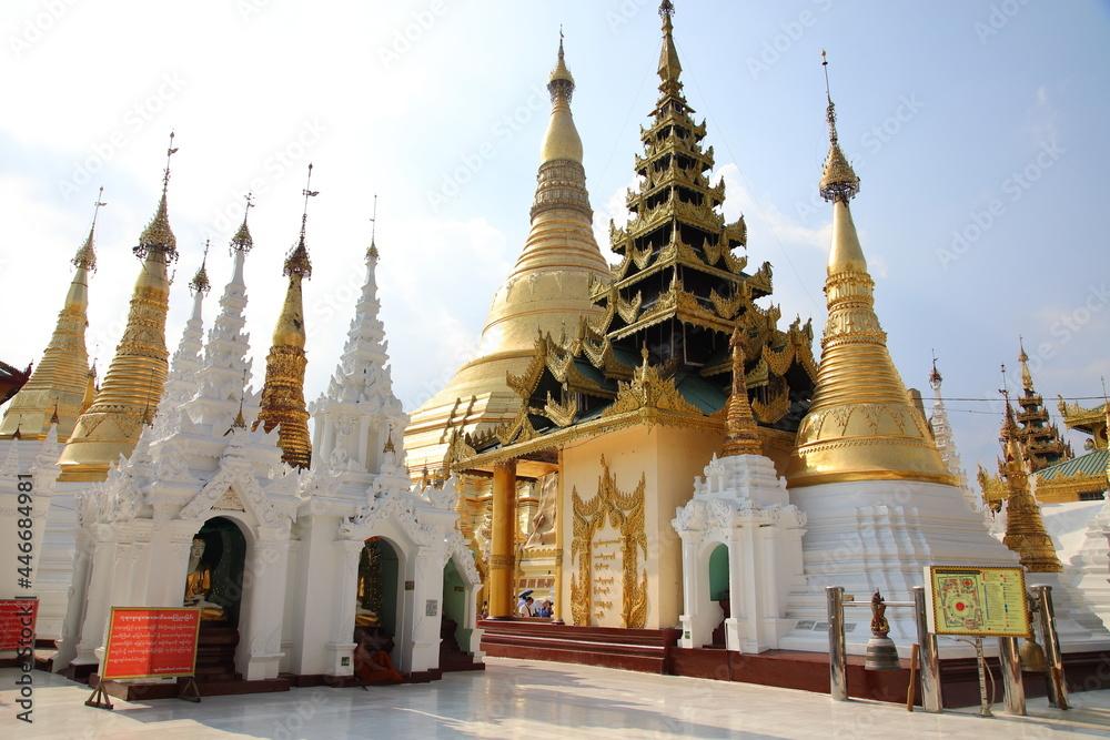 View of Shwedagon Pagoda in Yangon, Vietnam