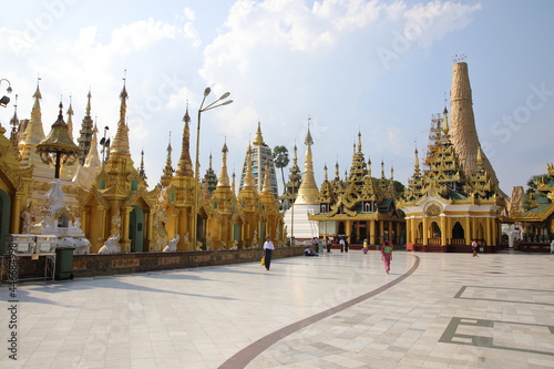 View of Shwedagon Pagoda in Yangon, Vietnam