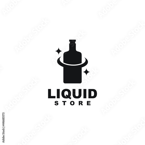 wine bottle logo design
