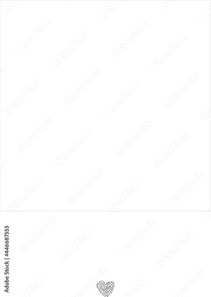 Isolated outline sketch of a heart shape Vector