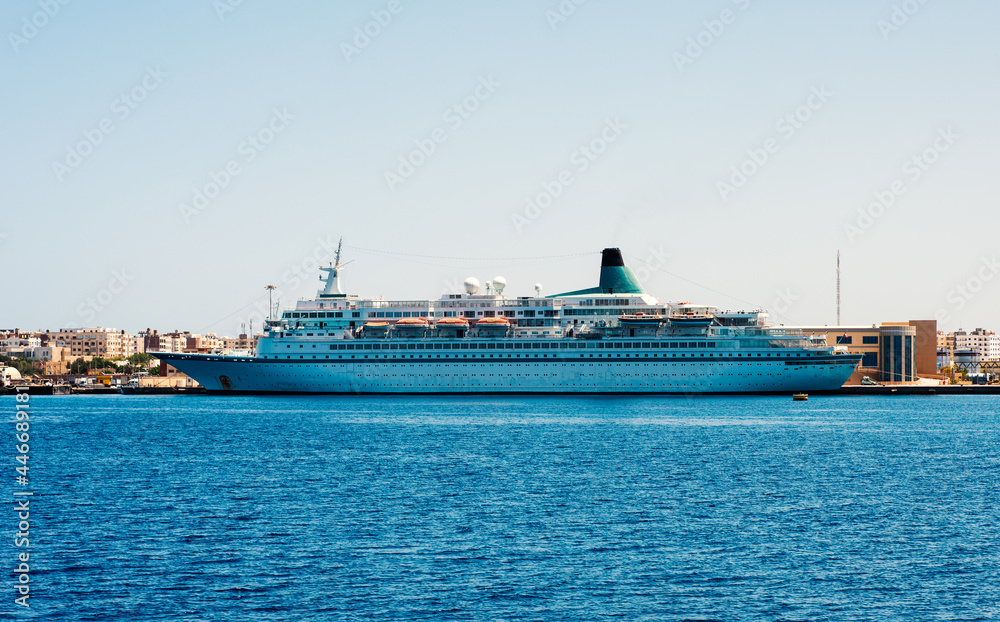 large cruise ship in the Red Sea