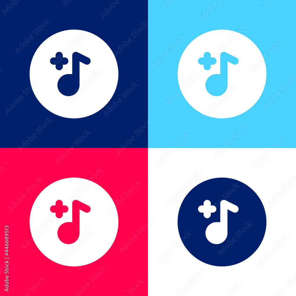 Add blue and red four color minimal icon set Add blue and red four color minimal icon set