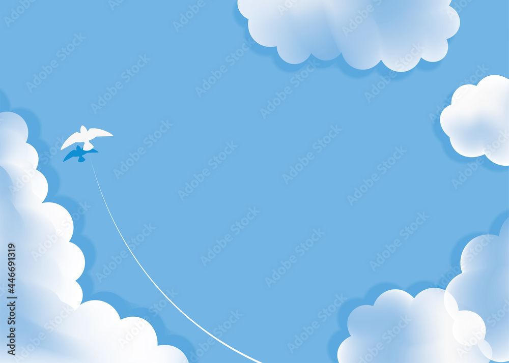 青空と鳥の背景 Stock Vector Adobe Stock 青空と鳥の背景 Stock Vector Adobe Stock