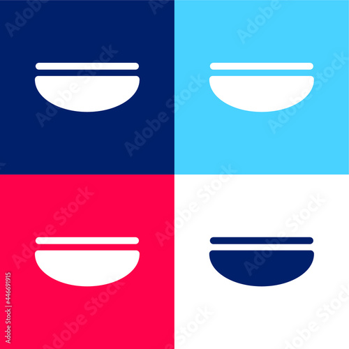 Balance blue and red four color minimal icon set