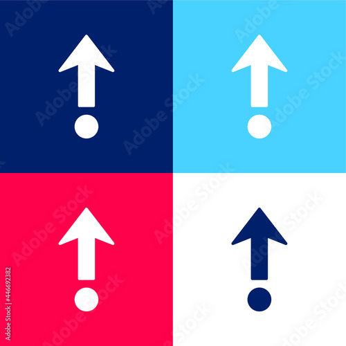 Arrow From blue and red four color minimal icon set