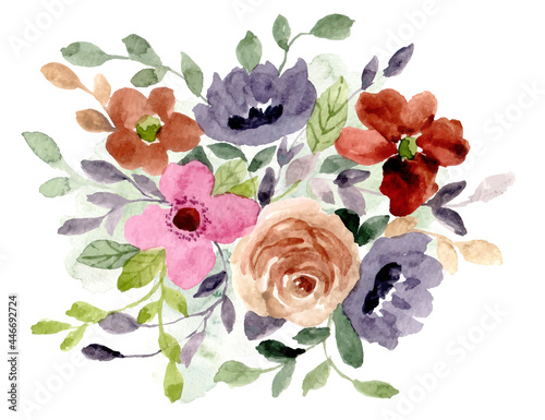 beautiful watercolor floral arrangement