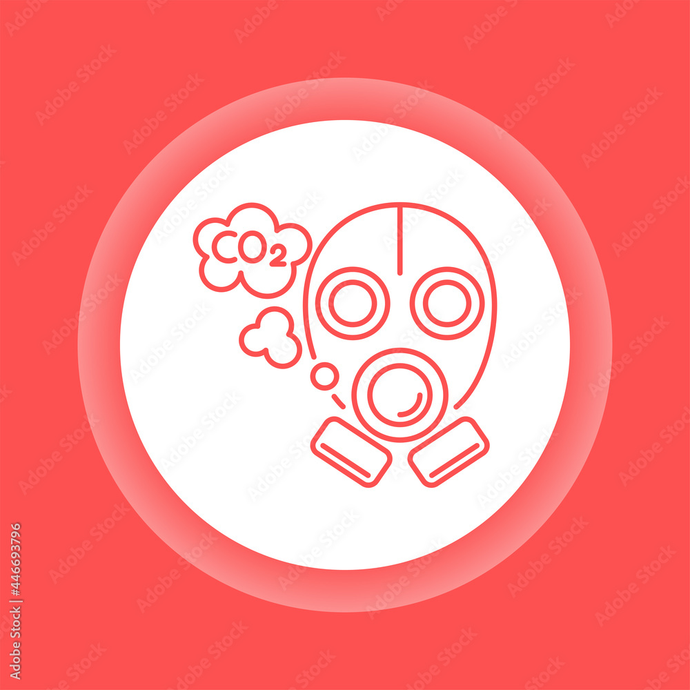 Carbon footprint color glyph icon. Air pollution. Eco problems. Carbon footprint color glyph icon. Air pollution. Eco problems.