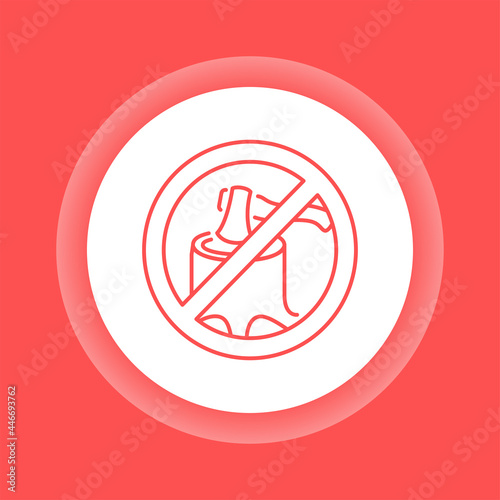 Stop deforestation color glyph icon. Nature protection.