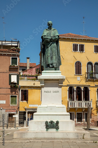 statue of Paolo Sarpi in Venice, photo