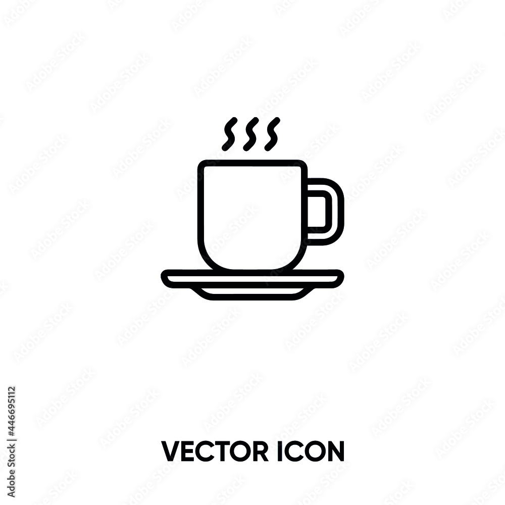 Coffee cup vector icon. Modern, simple flat vector illustration for website or mobile app.Tea and coffee cup symbol, logo illustration. Pixel perfect vector graphics Coffee cup vector icon. Modern, simple flat vector illustration for website or mobile app.Tea and coffee cup symbol, logo illustration. Pixel perfect vector graphics