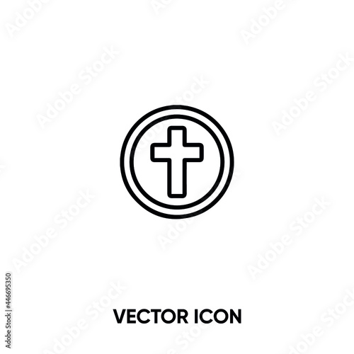 Free Download Church cross vector icon. Modern, simple flat vector illustration for website or mobile app. Church  symbol, logo illustration. Pixel perfect vector graphics	 - GFXLoad