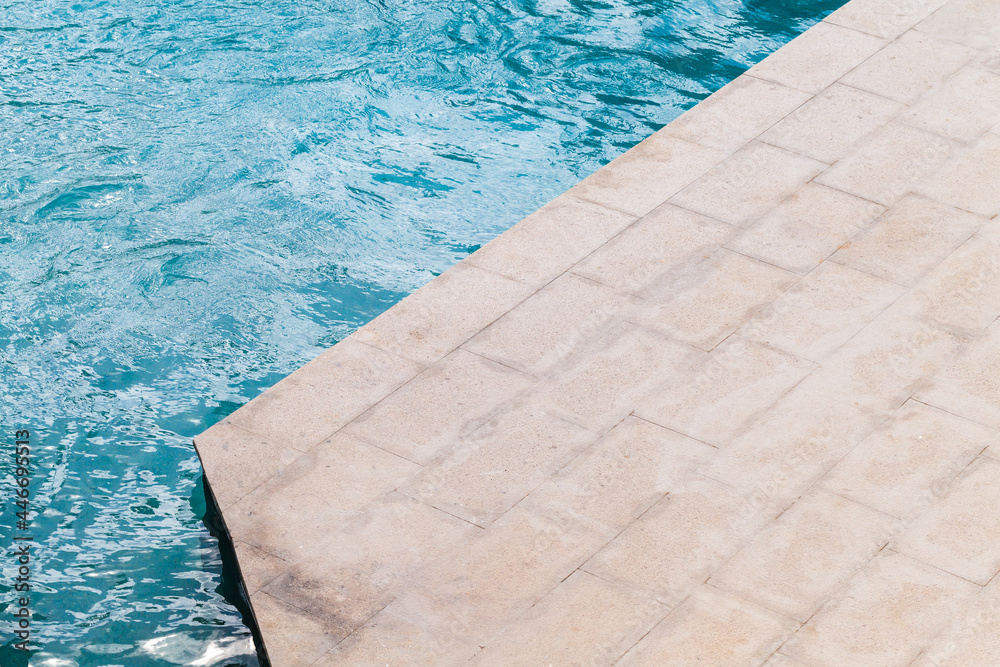 Obraz premium Swimming pool corner, minimal architecture background