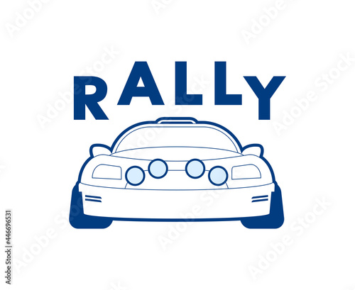 Design of rally car illustration