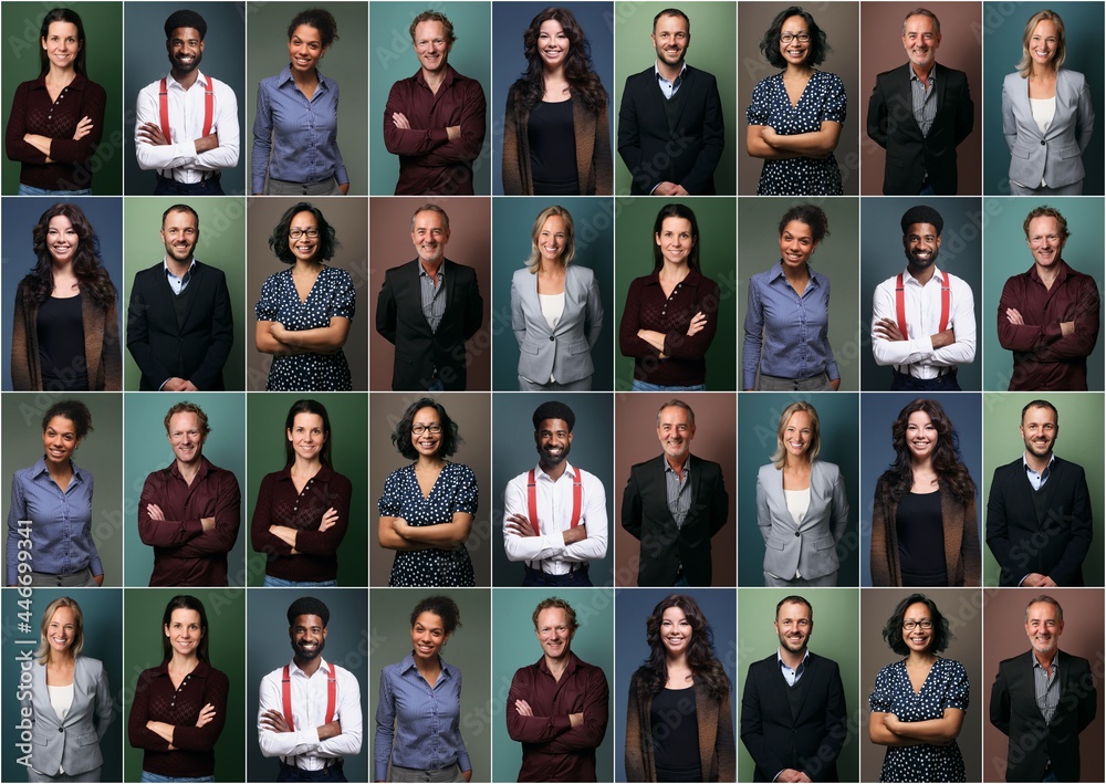 Group of beautiful people in front of a background Group of beautiful people in front of a background