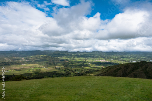 Fototapeta Naklejka Na Ścianę i Meble -  Sopo, landscape of sky over the mountains cloudy day in Colombia
