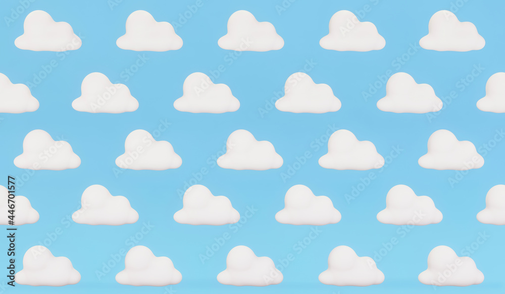 Background Room Kids - Clouds blue - Illustration - 3D Representation. Bedtime Background Room Kids - Clouds blue - Illustration - 3D Representation. Bedtime