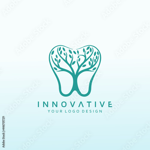 modern classic and attractive dental logo