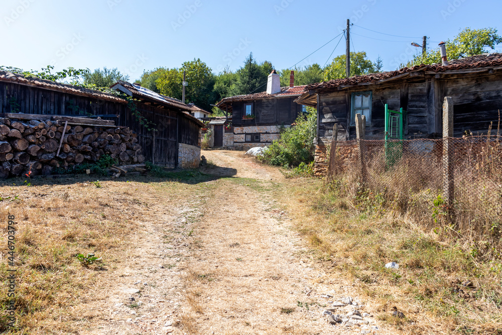 Old Houses in the historic village of Brashlyan, Bulgaria
