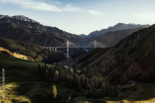 The bridge between the mountains. photo