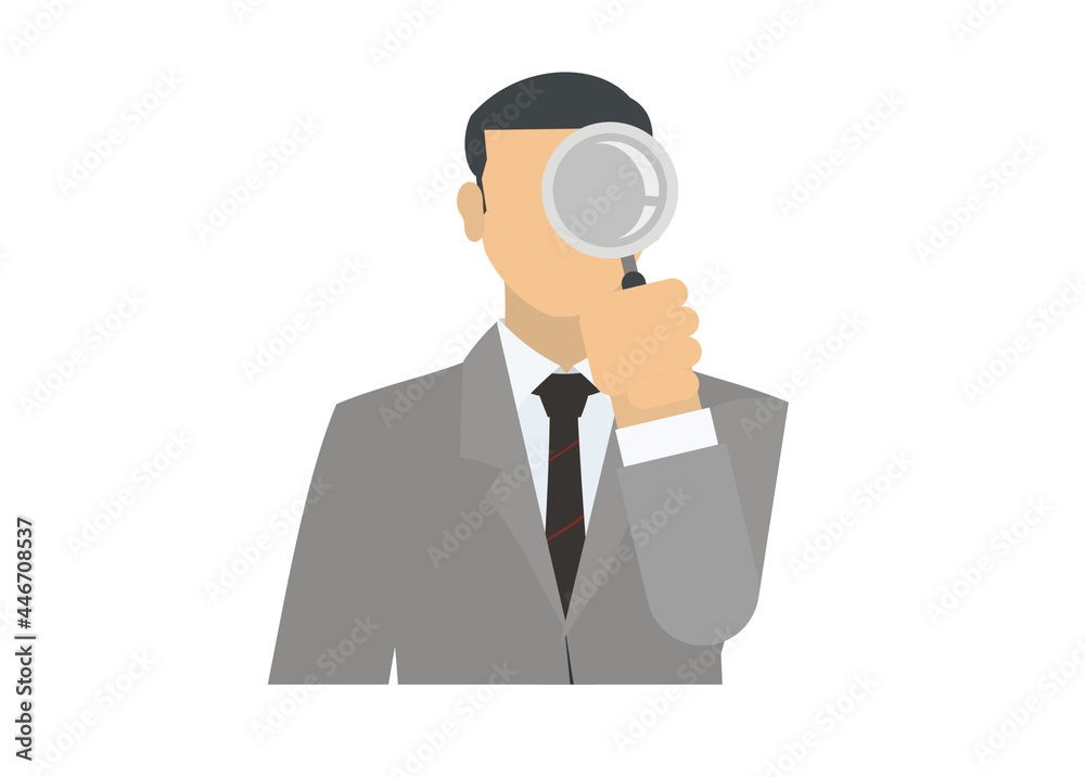 Internal auditor person simple flat illustration Internal auditor person simple flat illustration