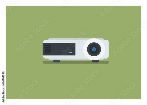 LCD projector simple flat illustration.
