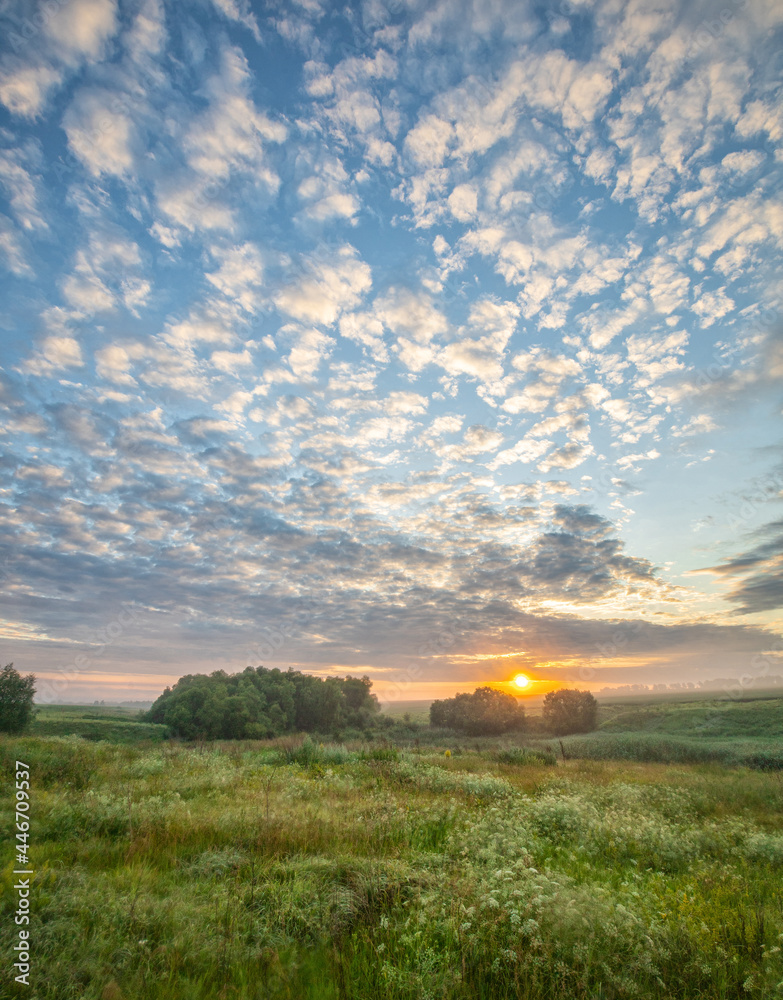 dawn in the early morning in the countryside dawn in the early morning in the countryside