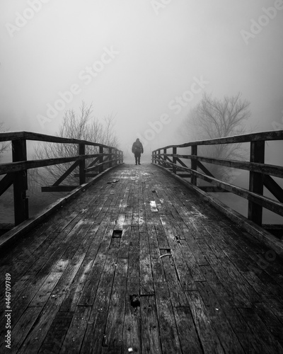 walking on the bridge