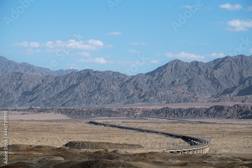 Desert and Railway, road construction. © Vink Fan