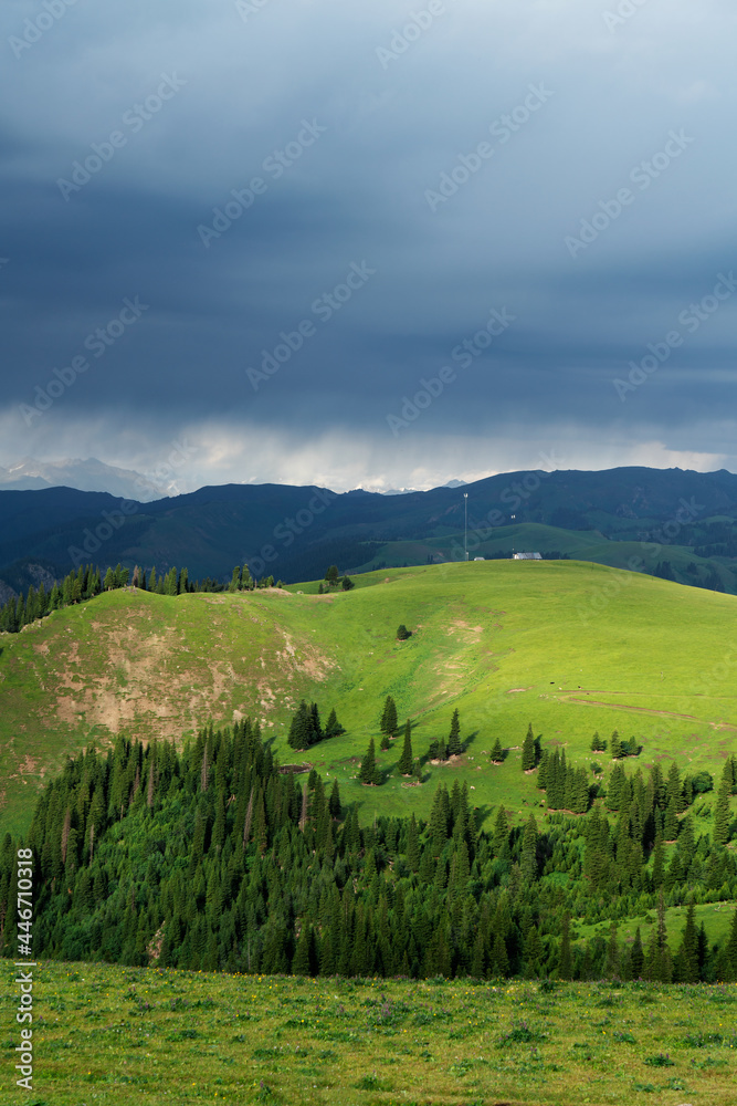 Mountains with a cloud day.