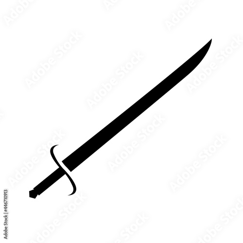 sword flat icon vector illustration