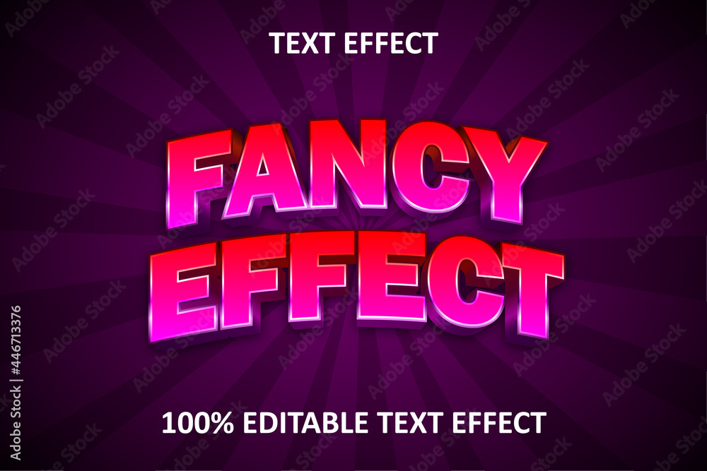 Comic Editable Text Effect Red Purple