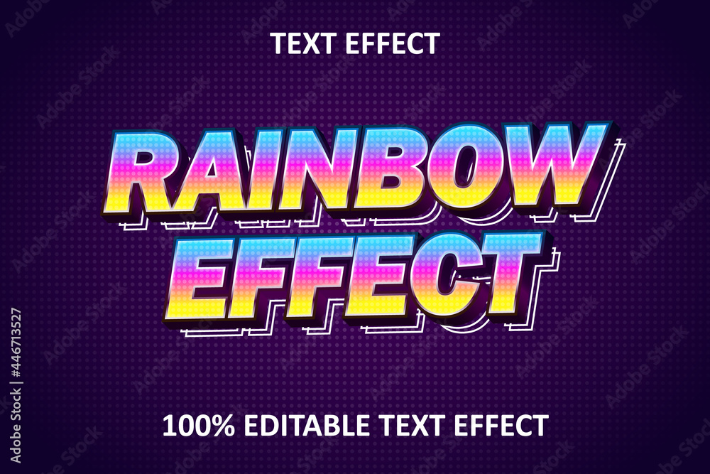 Rainbow Stripe Editable Text Effect Rainbow Rainbow Stripe Editable Text Effect Rainbow