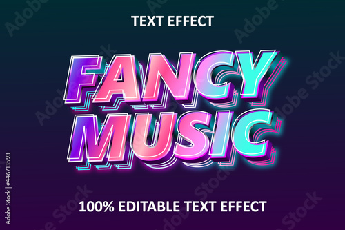 Fancy Music Editable Text Effect Rainbow