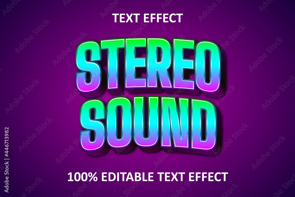 Light Editable Text Effect Rainbow