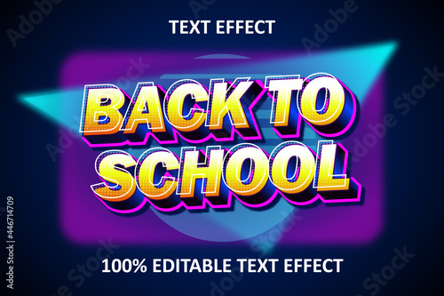 Retro Light Editable Text Effect Blue Yellow Pink