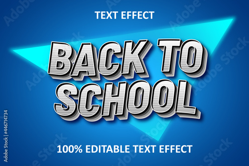Double Editable Text Effect Silver Blue