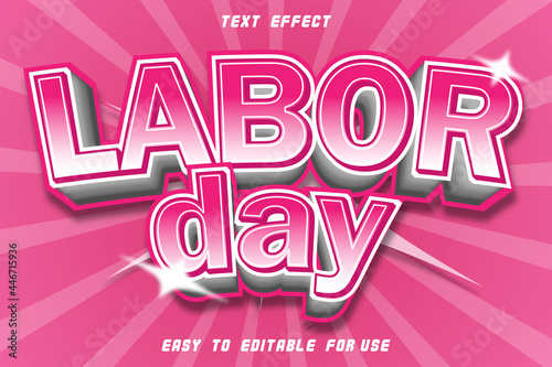 EDITABLE TEXT EFFECT LABOR DAY