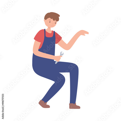 repairman with a tool