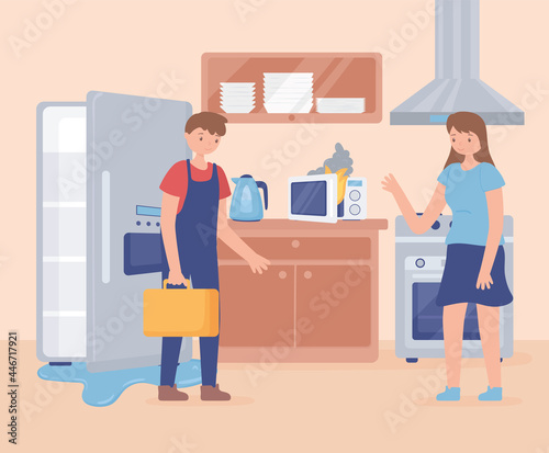 repair man fridge