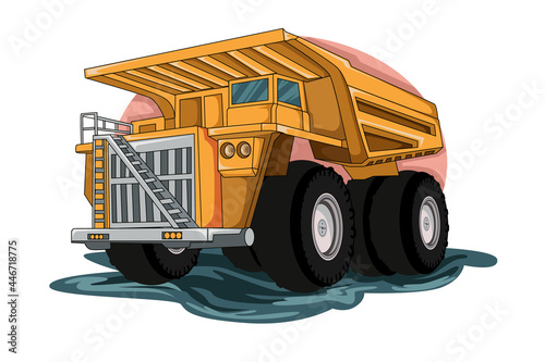 construction big truck illustration vector
