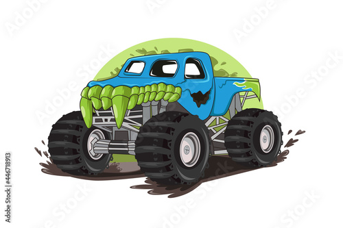 truck monster character illustration vector © inferno_studio3