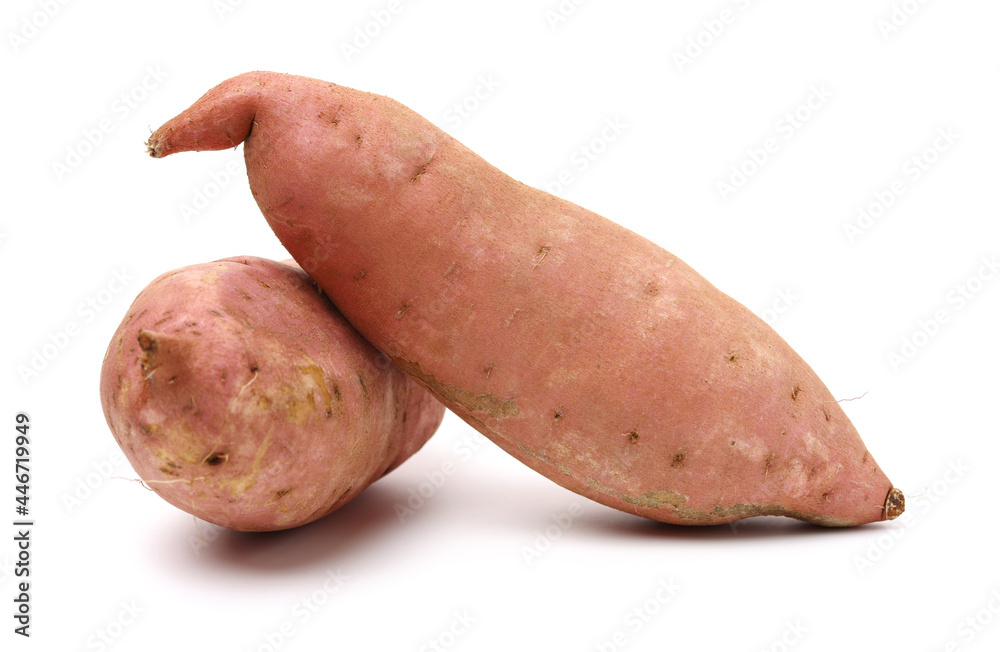 sweet potato on the white background sweet potato on the white background
