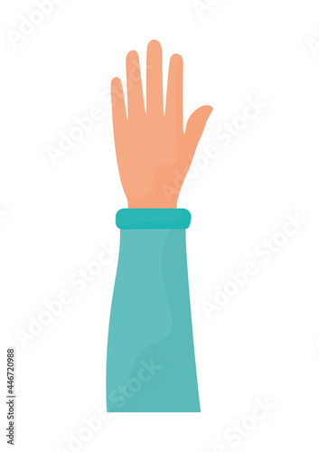 raised hand representation