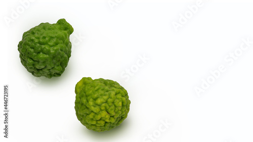 top view bergamots isolate  on white background photo
