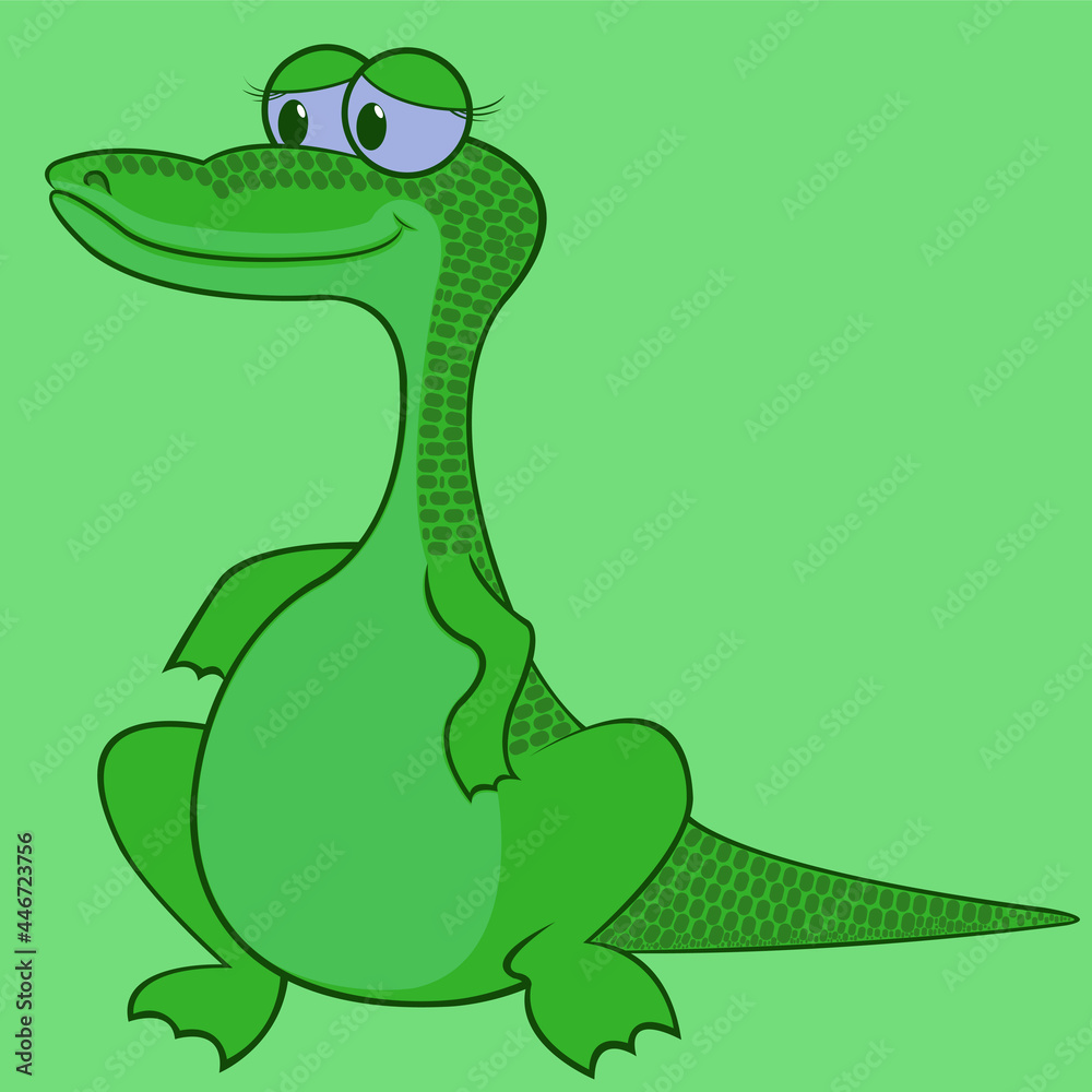 Fototapeta premium Crocodile Cartoon Illustration