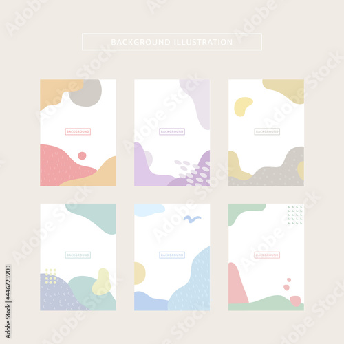 6 sets of various background illustrations