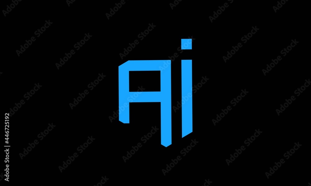 modern abstract Ai logo Design. modern abstract Ai logo Design.